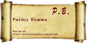 Palócz Bianka névjegykártya